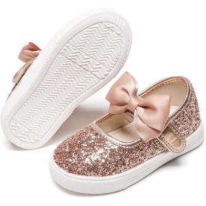 imageFelix ampamp Flora ToddlerLittle Kid Girls Running Shoes Glitter Sneakers Princess Fashion Casual Sports ShoesBs822champagne Pink