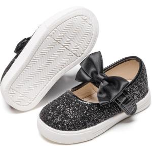 imageFelix ampamp Flora ToddlerLittle Kid Girls Running Shoes Glitter Sneakers Princess Fashion Casual Sports ShoesBs822glitter Black
