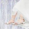 imageFelix ampamp Flora Girls Sandals Low Heels Open Toe Flower Girl Dress ShoesBq01silver