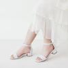 imageFelix ampamp Flora Girls Sandals Low Heels Open Toe Flower Girl Dress ShoesBq01silver