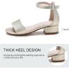 imageFelix ampamp Flora Girls Sandals Low Heels Open Toe Flower Girl Dress ShoesBq02gold