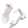imageFelix ampamp Flora Girls Sandals Low Heels Open Toe Flower Girl Dress ShoesBq02white
