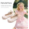 imageFelix ampamp Flora Girls Toddler Little Ballet Shoes  Flower Girls Mary Jane Flats Dress Shoes Party WeddingB836baby Pink