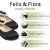 imageFelix ampamp Flora Girls Toddler Little Ballet Shoes  Flower Girls Mary Jane Flats Dress Shoes Party WeddingB836black