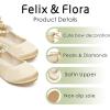 imageFelix ampamp Flora Girls Toddler Little Ballet Shoes  Flower Girls Mary Jane Flats Dress Shoes Party WeddingB836champagne
