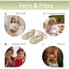imageFelix ampamp Flora Girls Toddler Little Ballet Shoes  Flower Girls Mary Jane Flats Dress Shoes Party WeddingB836gl Gold