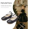 imageFelix ampamp Flora Girls Toddler Little Ballet Shoes  Flower Girls Mary Jane Flats Dress Shoes Party WeddingB836glitter Black