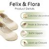 imageFelix ampamp Flora Girls Toddler Little Ballet Shoes  Flower Girls Mary Jane Flats Dress Shoes Party WeddingB836gold