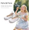 imageFelix ampamp Flora Girls Toddler Little Ballet Shoes  Flower Girls Mary Jane Flats Dress Shoes Party WeddingB836grey