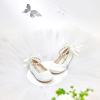 imageFelix ampamp Flora Girls Toddler Little Ballet Shoes  Flower Girls Mary Jane Flats Dress Shoes Party WeddingB836ivory White