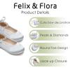 imageFelix ampamp Flora Girls Toddler Little Ballet Shoes  Flower Girls Mary Jane Flats Dress Shoes Party WeddingB836light Blue