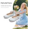 imageFelix ampamp Flora Girls Toddler Little Ballet Shoes  Flower Girls Mary Jane Flats Dress Shoes Party WeddingB836light Blue