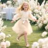imageFelix ampamp Flora Girls Toddler Little Ballet Shoes  Flower Girls Mary Jane Flats Dress Shoes Party WeddingB836light Gold