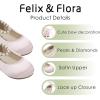 imageFelix ampamp Flora Girls Toddler Little Ballet Shoes  Flower Girls Mary Jane Flats Dress Shoes Party WeddingB836light Pink