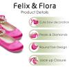 imageFelix ampamp Flora Girls Toddler Little Ballet Shoes  Flower Girls Mary Jane Flats Dress Shoes Party WeddingB836magenta