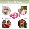 imageFelix ampamp Flora Girls Toddler Little Ballet Shoes  Flower Girls Mary Jane Flats Dress Shoes Party WeddingB836magenta