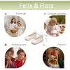 imageFelix ampamp Flora Girls Toddler Little Ballet Shoes  Flower Girls Mary Jane Flats Dress Shoes Party WeddingB836pl Beige