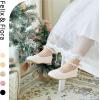 imageFelix ampamp Flora Girls Toddler Little Ballet Shoes  Flower Girls Mary Jane Flats Dress Shoes Party WeddingB836pl Beige