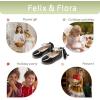 imageFelix ampamp Flora Girls Toddler Little Ballet Shoes  Flower Girls Mary Jane Flats Dress Shoes Party WeddingB836pl Black