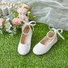 imageFelix ampamp Flora Girls Toddler Little Ballet Shoes  Flower Girls Mary Jane Flats Dress Shoes Party WeddingB836pl White