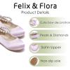 imageFelix ampamp Flora Girls Toddler Little Ballet Shoes  Flower Girls Mary Jane Flats Dress Shoes Party WeddingB836purple
