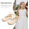 imageFelix ampamp Flora Girls Toddler Little Ballet Shoes  Flower Girls Mary Jane Flats Dress Shoes Party WeddingB836rose Pink