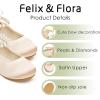 imageFelix ampamp Flora Girls Toddler Little Ballet Shoes  Flower Girls Mary Jane Flats Dress Shoes Party WeddingB836rose Pink