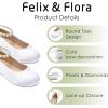 imageFelix ampamp Flora Girls Toddler Little Ballet Shoes  Flower Girls Mary Jane Flats Dress Shoes Party WeddingB836white