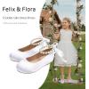 imageFelix ampamp Flora Girls Toddler Little Ballet Shoes  Flower Girls Mary Jane Flats Dress Shoes Party WeddingB836white