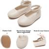 imageFelix ampamp Flora Girls Toddler Little Ballet Shoes  Flower Girls Mary Jane Flats Dress Shoes Party WeddingB842fl Beige