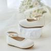 imageFelix ampamp Flora Girls Toddler Little Ballet Shoes  Flower Girls Mary Jane Flats Dress Shoes Party WeddingB842fl Ivory White