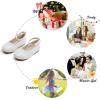 imageFelix ampamp Flora Girls Toddler Little Ballet Shoes  Flower Girls Mary Jane Flats Dress Shoes Party WeddingB842glitter White