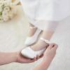 imageFelix ampamp Flora Girls Toddler Little Ballet Shoes  Flower Girls Mary Jane Flats Dress Shoes Party WeddingB842s Ivory White