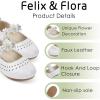 imageFelix ampamp Flora Girls Toddler Little Ballet Shoes  Flower Girls Mary Jane Flats Dress Shoes Party WeddingB854white
