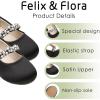 imageFelix ampamp Flora Girls Toddler Little Ballet Shoes  Flower Girls Mary Jane Flats Dress Shoes Party WeddingB862black
