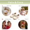 imageFelix ampamp Flora Girls Toddler Little Ballet Shoes  Flower Girls Mary Jane Flats Dress Shoes Party WeddingB862champagne Gold