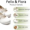 imageFelix ampamp Flora Girls Toddler Little Ballet Shoes  Flower Girls Mary Jane Flats Dress Shoes Party WeddingB862ivory