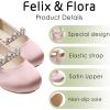 imageFelix ampamp Flora Girls Toddler Little Ballet Shoes  Flower Girls Mary Jane Flats Dress Shoes Party WeddingB862pink