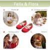 imageFelix ampamp Flora Girls Toddler Little Ballet Shoes  Flower Girls Mary Jane Flats Dress Shoes Party WeddingB862red