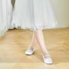imageFelix ampamp Flora Girls Toddler Little Ballet Shoes  Flower Girls Mary Jane Flats Dress Shoes Party WeddingB862white