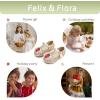 imageFelix ampamp Flora Girls Toddler Little Ballet Shoes  Flower Girls Mary Jane Flats Dress Shoes Party WeddingB871gold