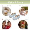 imageFelix ampamp Flora Girls Toddler Little Ballet Shoes  Flower Girls Mary Jane Flats Dress Shoes Party WeddingB883glitter Blue