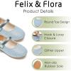 imageFelix ampamp Flora Girls Toddler Little Ballet Shoes  Flower Girls Mary Jane Flats Dress Shoes Party WeddingB883glitter Blue