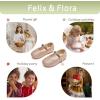 imageFelix ampamp Flora Girls Toddler Little Ballet Shoes  Flower Girls Mary Jane Flats Dress Shoes Party WeddingB883glitter Pink