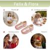 imageFelix ampamp Flora Girls Toddler Little Ballet Shoes  Flower Girls Mary Jane Flats Dress Shoes Party WeddingB883pink