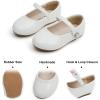 imageFelix ampamp Flora Girls Toddler Little Ballet Shoes  Flower Girls Mary Jane Flats Dress Shoes Party WeddingB883white