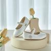 imageFelix ampamp Flora Girls Toddler Little Ballet Shoes  Flower Girls Mary Jane Flats Dress Shoes Party WeddingB883white