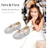 imageFelix ampamp Flora Girls Toddler Little Ballet Shoes  Flower Girls Mary Jane Flats Dress Shoes Party WeddingB889silver