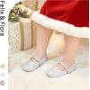 imageFelix ampamp Flora Girls Toddler Little Ballet Shoes  Flower Girls Mary Jane Flats Dress Shoes Party WeddingB889silver