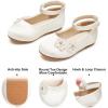 imageFelix ampamp Flora Girls Toddler Little Ballet Shoes  Flower Girls Mary Jane Flats Dress Shoes Party WeddingB897ivory White